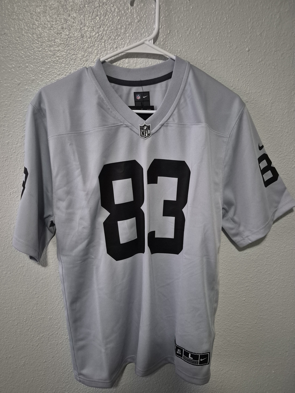 Youth Nike NFL Las Vegas Raiders Darren Waller #83 Gray Jersey Size L(14/16)